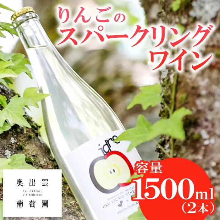 りんごのスパークリングワイン「シードル赤来」750ml×２本【ギフト 炭酸 お酒 ワイン リンゴ パーティー】