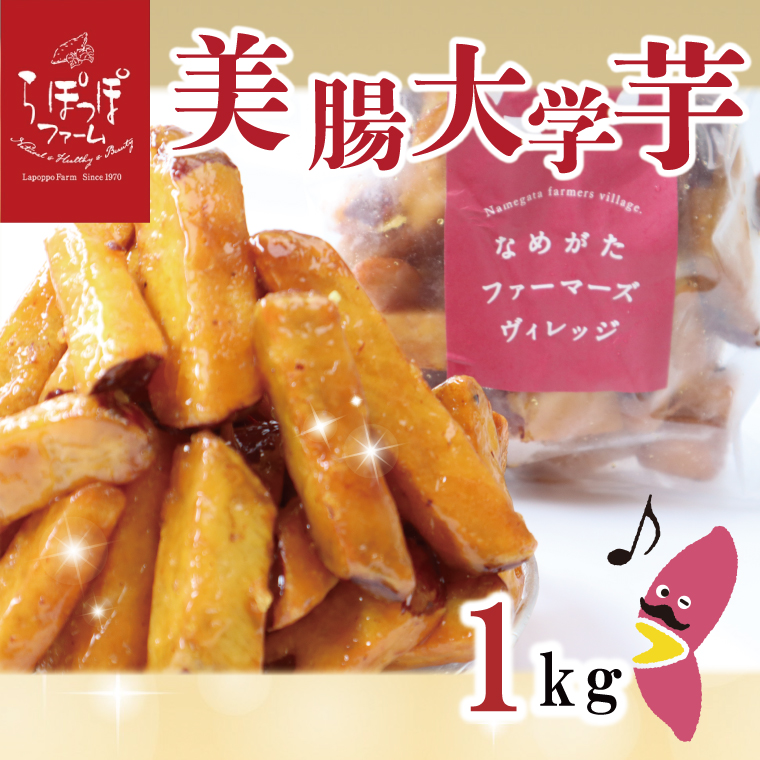 【2025年12月中旬より順次発送】らぽっぽファーム【工場直送】美腸大学いも 1kg｜さつまいも 大学芋 芋 サツマイモ だいがくいも スイーツ お菓子 冷凍 美腸大学芋 人気 送料無料 茨城県 行方市 らぽっぽファーム(CQ-19)