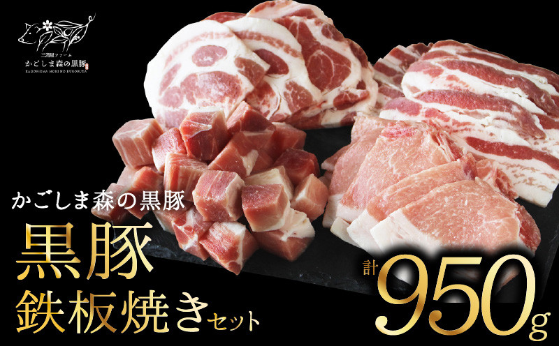 
            【のし対応可】「かごしま森の黒豚」 鉄板焼きセット 小分け　KN004-017_SKU
          
