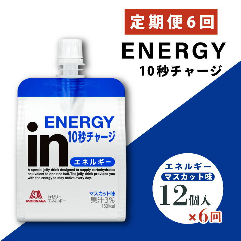 【ふるさと納税】 定期便 6回 inゼリー エネルギー 12個入り インゼリー ゼリー飲料 ゼリー まとめ買い 森永製菓 森永 機能性ゼリー 栄養補給 エネルギー 10秒チャージ 運動前 スポーツ マスカット 味