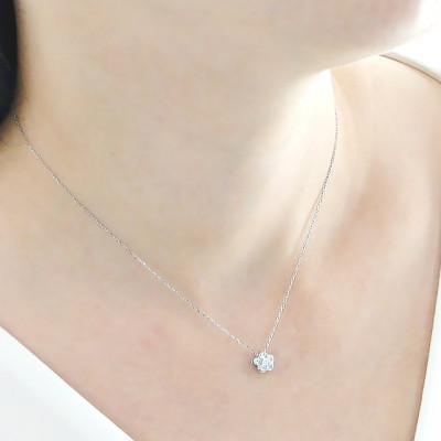 ふるさと納税 南アルプス市 ネックレス PT900 ダイヤ 0.26ct ブルーダイヤ 小花 リバーシブル【f171-pt-1】 |  | 02