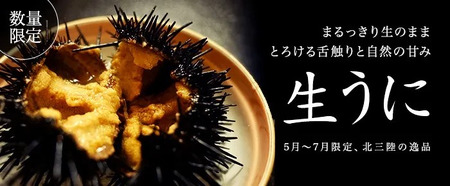 【期間限定】 牛乳瓶入り 生うに 180ｇ×5本セット 【ミョウバン不使用 無添加】 塩水 国産 三陸産 岩手県産 うに 冷蔵 季節限定 生うに 生雲丹
