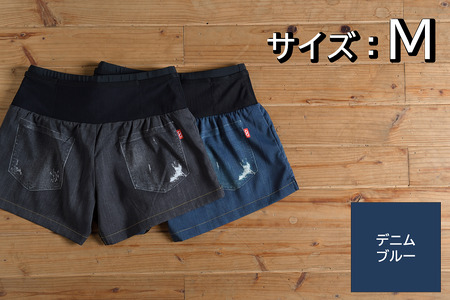 R×L（アールエル） WILD DRY DENIM V ランニングパンツ PM6ポケット ベリーショート（レディース）デニムブルー Mサイズ