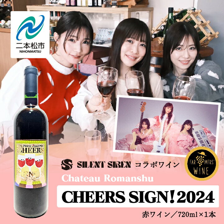 【ふるさと納税】 ＼年内発送可能！／赤ワイン‐Chateau Romanshu CHEERS SIGN！2024‐720ml×1本 ワイン 飲みやすい 赤ワイン お酒 飲み比べ ご当地 宅飲み おすすめ お中元 お歳暮 ギフト 二本松市 ふくしま 福島県 送料無料 【ふくしま農家の夢ワイン株式会社】
