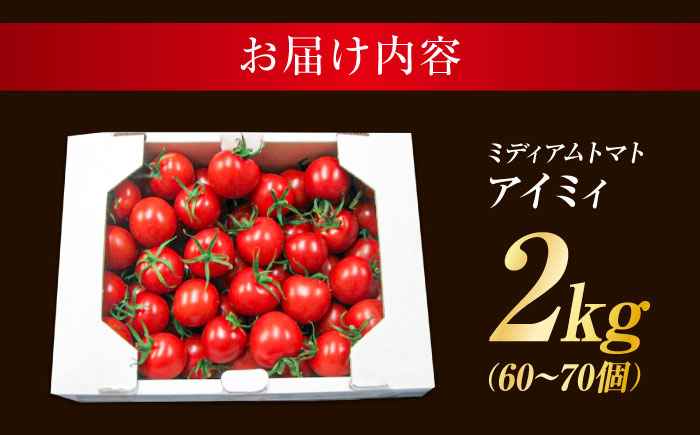 「食の安全」を守りたい！自然を活用した低農薬栽培！ ミディアムトマト 2kg 江田島市/有限会社グリーンファーム沖美 [XAB002]