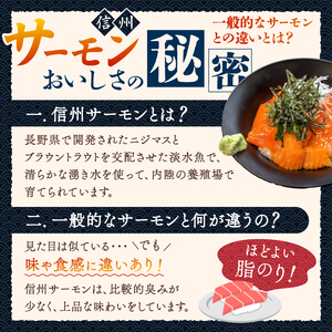 絶品！信州サーモン 切り身 刺身用 約150g × 2パック 計約300g | 魚 刺身 サーモン 信州サーモン 切り身 刺身 長野県 南信州 天龍村
