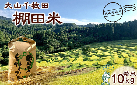【棚田保全支援】大山千枚田の天水田育ち『棚田米』10kg《精米》　[0030-0135]