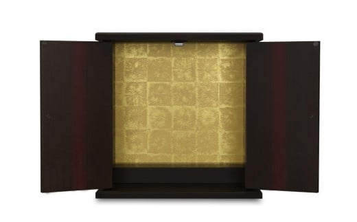 タツクラフト 紀州塗り ミニ仏壇 大 黒柿 木目 【Tk283】