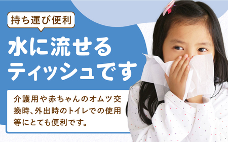 【2回定期便(3ヵ月に1回お届け)】 水に流せる 3枚重ね ティッシュ ソフトパック 30パック (1パック:100組(300枚)入り) 【河野製紙株式会社】[ATAJ020]