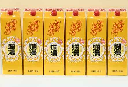 美酒爛漫 美酒パック1.8L入り 6本 普通酒 燗酒コンクール金賞【大友屋】[N3-4901]