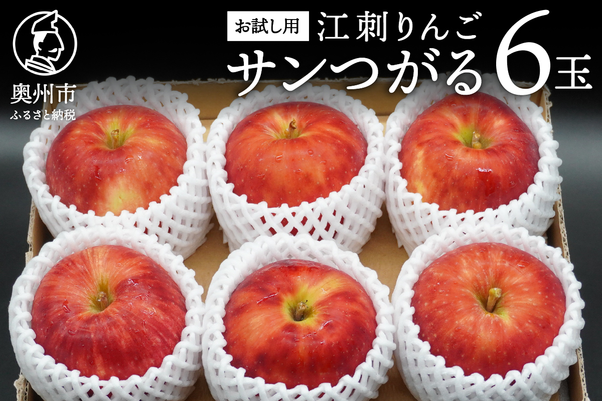 お試し用　江刺りんご「サンつがる」6玉 離島配送不可[AQ090]