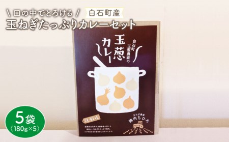 【口の中でとろける！】玉ねぎたっぷりカレーセット（5袋分） / 玉葱 たまねぎ 玉ねぎカレー 九州 佐賀県 白石町 [IAO007]