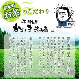 B05 上級煎茶「霧島山麓湧水茶」(5袋・1袋100g) 国産 九州産 鹿児島県産 やぶきた おくみどり さえみどり 茶さじ付き 茶葉 お茶 おちゃ 日本茶 一番茶 新茶 真空パック ギフト 贈答 プ