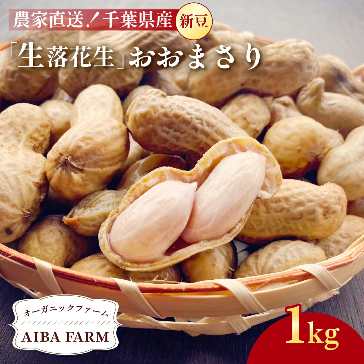 【ふるさと納税】【先行予約・新豆 】千葉県産 大粒 農家直送！「生落花生」おおまさり1kg 【 ふるさと納税 人気 おすすめ ランキング 皮付き 殻付き ピーナッツ ピーナツ 落花生 生落花生 おおまさり オオマサリ オーガニック 千葉県 富里市 送料無料 】TML008