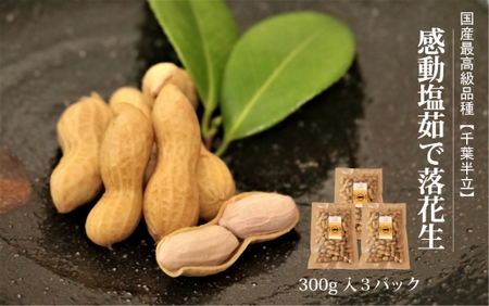 【先行予約・2025年9月下旬より順次発送】 国産 塩茹で落花生 300 g × 3 パック