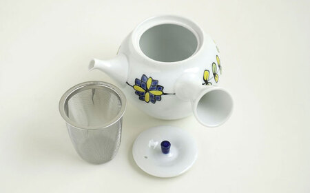 【波佐見焼】ペアティータイムセット 福ダリア・2色 ミニプレート プチカップ 姫急須【光和陶器】[SC76]