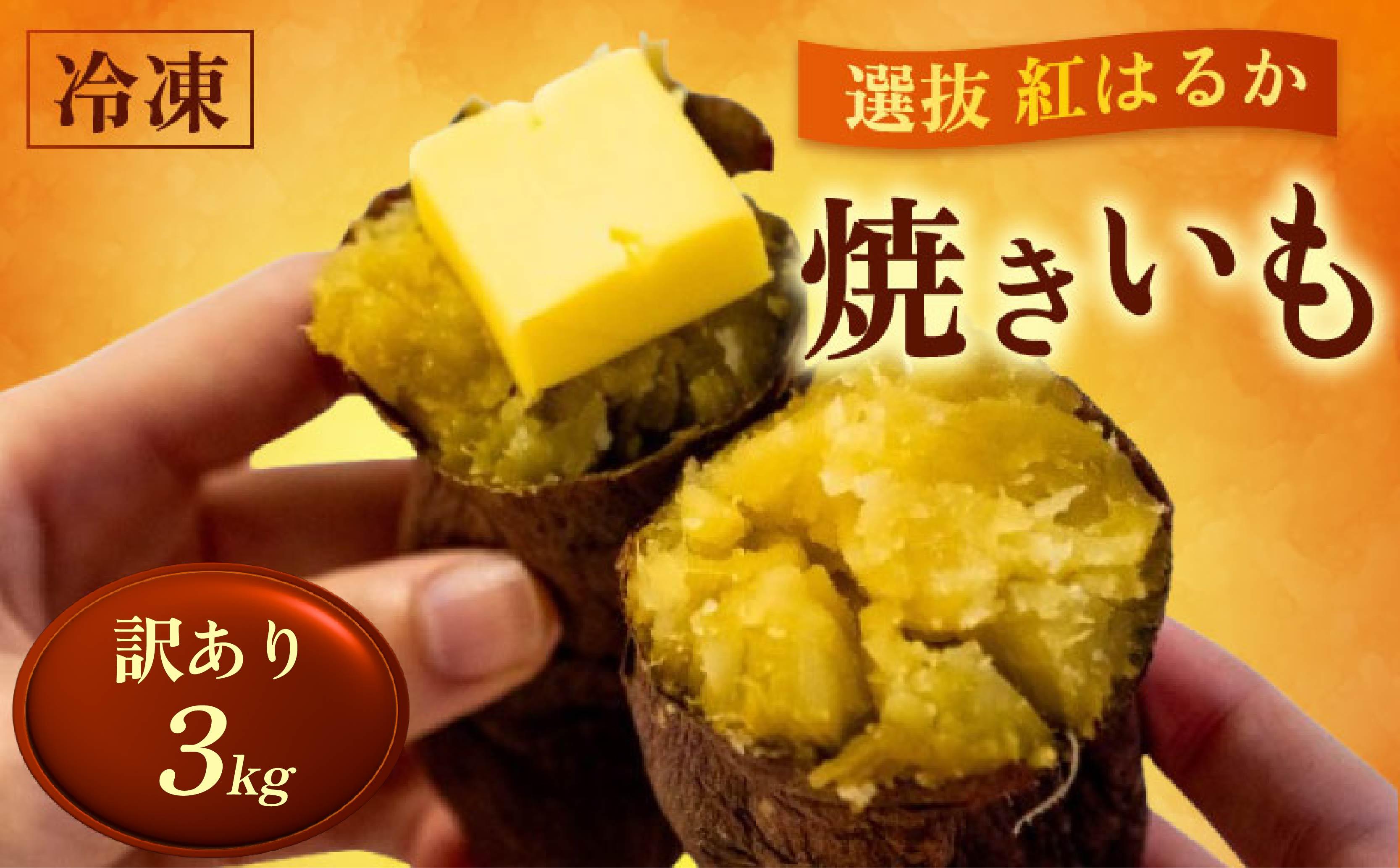 【訳あり】 選抜 紅はるか 冷凍焼き芋 3kg さつまいも サツマイモ さつま芋 焼き芋 やきいも 焼芋 芋 冷凍 冷凍焼き芋 冷凍焼芋 冷凍食品 スイーツ 訳あり 訳アリ 高知県 須崎市 TJ026