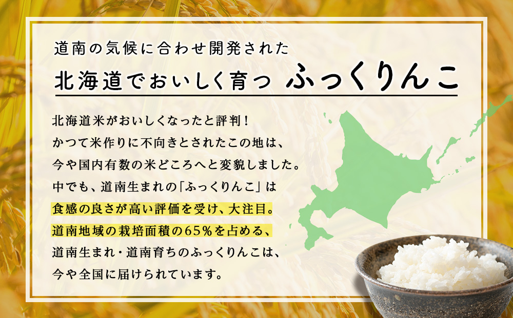 令和７年産！【3ヵ月定期便】北海道 木古内町 ふっくりんこ 15kg 家計応援米　北海道米　お米・ふっくりんこ・米・3ヶ月・3回