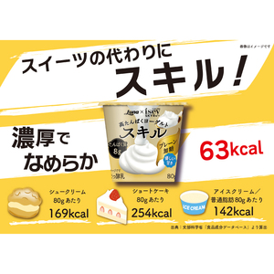 スキル プレーン加糖 80g 16個 (8個×2セット) 乳製品 高たんぱく ヨーグルト タンパク質 デザート 朝食
