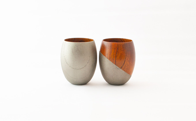 
【手作り漆器】のどか すず・すず波(単品) ぐいのみ 天然木・本漆・摺漆[№5223-0128]
