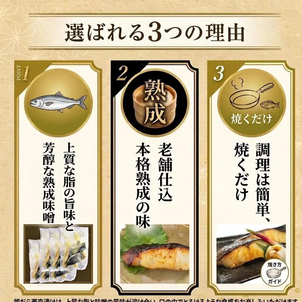 銀だら 西京漬 2切パック × 2セット 銀タラ 銀鱈 漬魚 漬け魚 魚 魚介類 海鮮 和食 日本食 切り身 味噌漬 熟成 焼くだけ 簡単 簡単調理 惣菜 西京焼き 西京漬け 西京 ブレンド味噌 おか