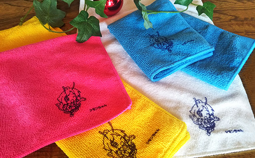 マイクロファイバータオル5枚セット（シモンちゃんロゴ入り）【 キッチン 掃除 洗車 布巾 ふきん 】