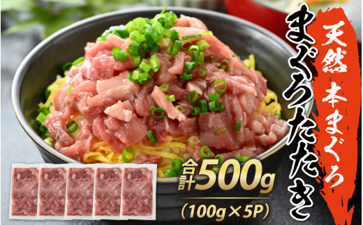 天然 本まぐろ まぐろたたき 合計500g（100g×5パック） [A-083001]