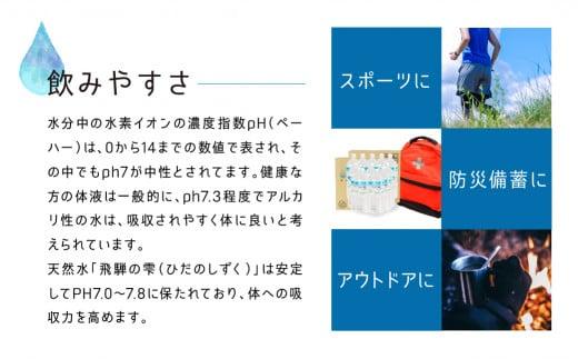 【6回 定期便】天然水 飛騨の雫 2L×12本 (2ケース)   水 ペットボトル 飲料水 2l 2リットル 白啓酒店 飛騨高山 JS100