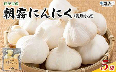 ＜西予市産 朝霧にんにく（乾燥小袋）1袋20g入り 5袋セット＞ 国産 ニンニク 小分け 5袋 セット 愛媛県産 野菜 やさい ドライ 大粒 ストック 薬味 特産品 ノムランド 愛媛県 西予市【常温】『1ヶ月以内に順次発送』NNM0003