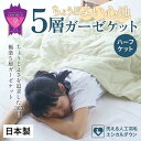 【ふるさと納税】＼寄附額改定／　ちょうどよい心地5層ガーゼケット ハーフケット【全3色】アイスグレー／ミルクベージュ／ピスタチオグリーン