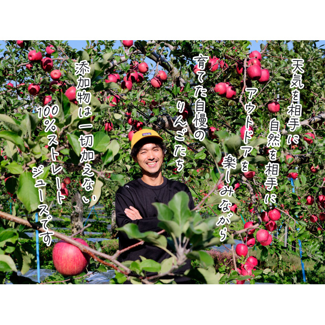りんごジュース 【 12月中旬より順次出荷 数量限定 】 西樹園 無添加 ストレートりんごジュース 1L × 3本 青森県 鰺ヶ沢町 青森りんご ブレンド ジュース _イメージ3