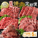 【ふるさと納税】【5ヶ月定期便】厳選焼肉定期便 - 肉 牛肉 国産 宮崎県産 宮崎牛 焼肉 BBQ モモ ウデ 肩ロース 川南町 送料無料 D11116t5