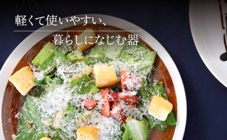 【美濃焼】[軽量食器] TLPリムバンド オートミル×4枚(ブラウン/ブルー) セット【井澤コーポレーション】[TBP014]