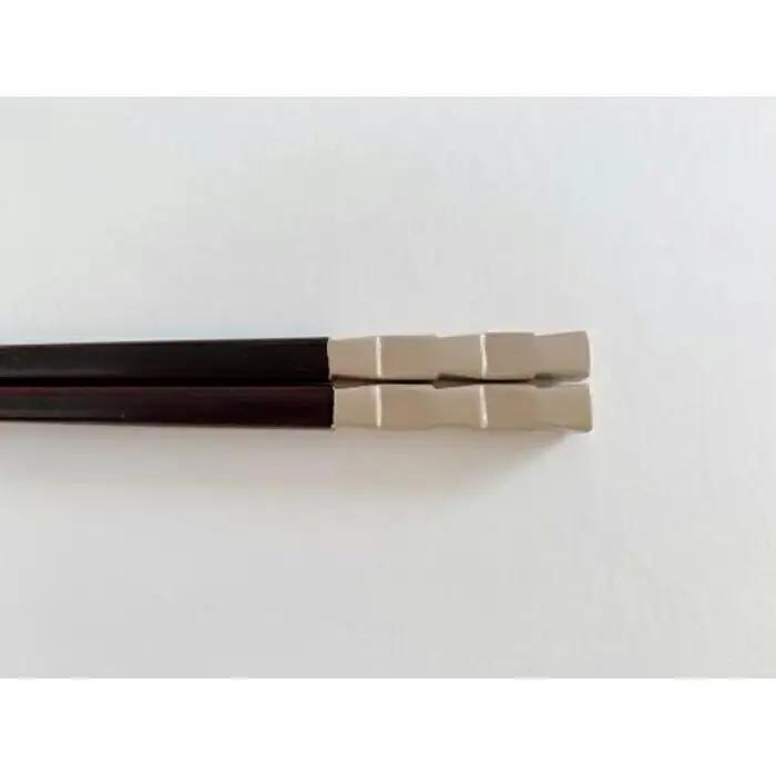 鎌倉彫　箸「市松」白　23cm