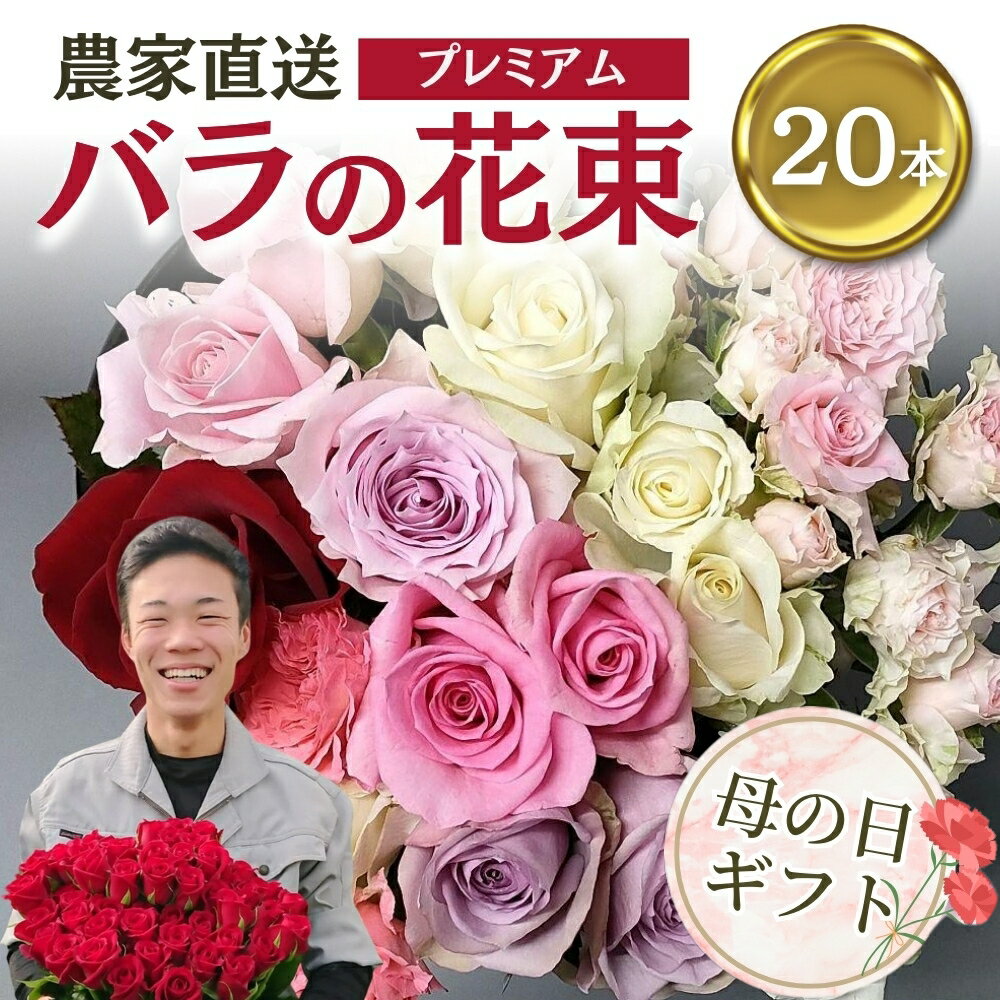 【ふるさと納税】【母の日までにお届け】バラ 花束 プレミアム 20本 花 お届け チャーミングローズ 薔薇 ローズ バラ ばら 母 生花 ミックス 誕生日 フラワー 雑貨 インテリア 産地直送 人気 母の日 父の日 ありがとう 花 お花 花瓶 ブーケ ミックス まのばら 西山バラ園