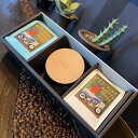 【ふるさと納税】本革製コースター&自家焙煎コーヒー豆セット