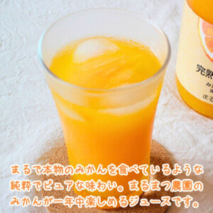 温州みかんジュース「完熟純しぼり」 100%ストレート 720ml×2本 和歌山県