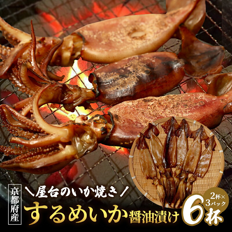 【ふるさと納税】スルメイカ 醤油漬け 6匹 舞鶴産 京都府 | 冷凍 いか焼き 屋台風 京都 海鮮 おつまみ BBQ キャンプ 甘辛 醤油だれ イカ 焼きイカ かき揚げ 家庭料理 酒の肴 ご飯のお供 お取り寄せ グルメ