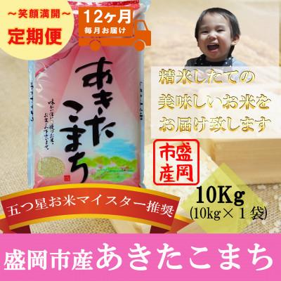 ふるさと納税 盛岡市 【毎月定期便】あきたこまち 10kg全12回