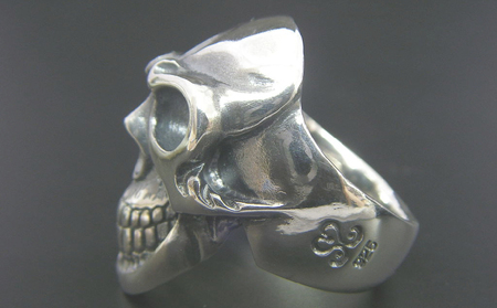 Standard  skull  ring スタンダード スカル リング ｜ 定番的 な スカル の 指輪 です シルバー アクセサリー 髑髏 モチーフ 925 ハンドメイド 選べる サイズ ジュエリ