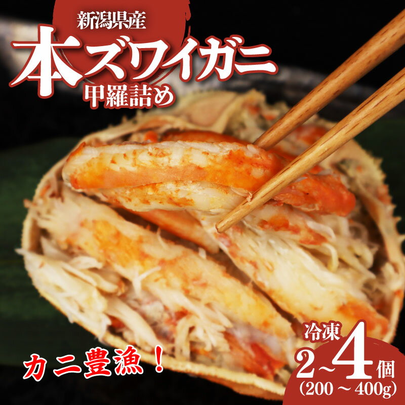 【ふるさと納税】 本ズワイカニ 400g 新潟県 ズワイ ガニ 蟹 かに カニ 蟹 100g×4個 正月 蟹味噌 簡単調理 新発田市 魚介 今川屋 いまがわや おせち 年末年始 箱入り 贈答 プレゼント お歳暮 imagawaya014P