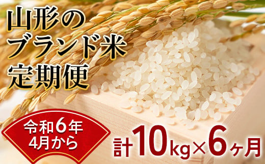 《定期便6回》 JA 山形のブランド米 定期便 10kg×6か月 《令和6年4月発送開始》 『JA山形おきたま』 山形県 南陽市 [1158-1]