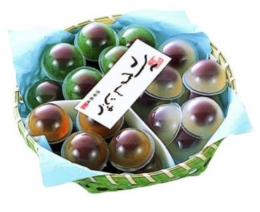 ＜京都栗菓匠 若菜屋＞かご入り 水まんじゅう 詰合せ 24個（3種類×各8個）プレーン／よもぎ／わらび《和菓子 お菓子 母の日 父の日 ギフト プレゼント スイーツ 個包装 夏限定》