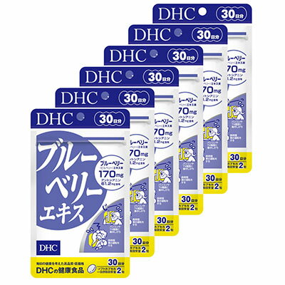 【ふるさと納税】DHC ブルーベリー エキス 30日分 ×6個 セット サプリメント ビルベリー アントシアニン ルテイン マリーゴールド カロテノイド ビタミン パソコン スマホ 健康食品 静岡県袋井市
