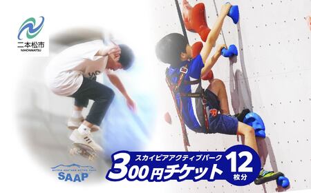 スカイピアあだたら「アクティブパーク」利用チケット 300円×12枚分【一般社団法人F-WORLD】
