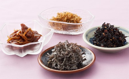 佃煮詰合せ 梅ひじき ちりめん山椒 塩吹昆布 畑のビーフ 佃煮詰合せ【4種】