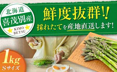 【2025年4月以降順次発送】 グリーンアスパラガス 1kg （S/露地栽培）《喜茂別町》【久保田農園】 アスパラ アスパラガス グリーンアスパラ 冷蔵 冷蔵配送 野菜 春野菜[AJAM009]