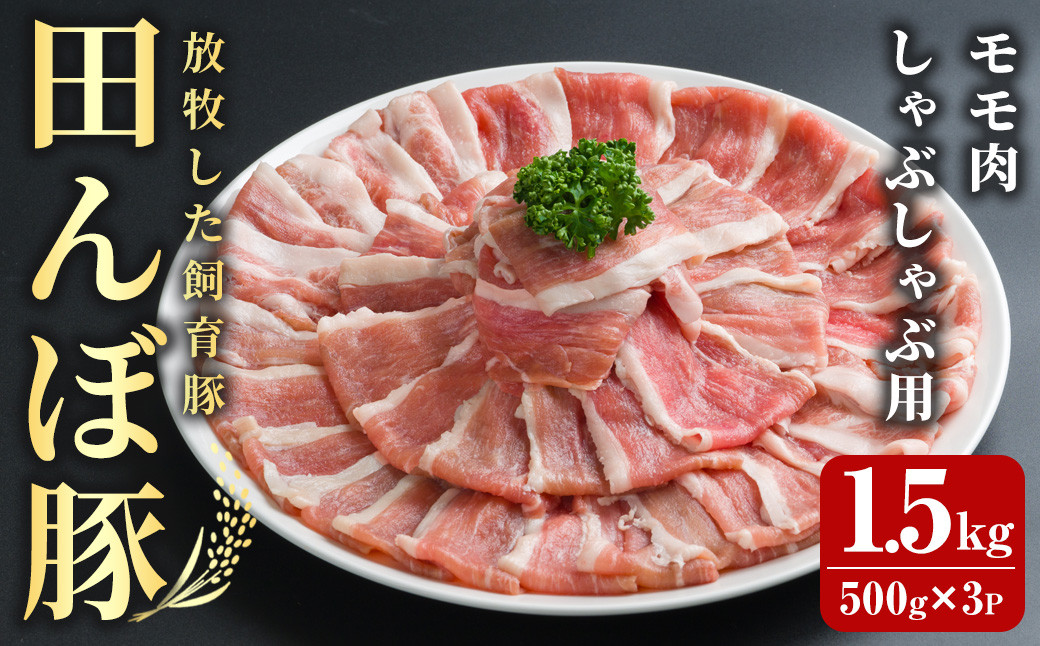 
            田んぼ豚 モモ 1.5kg (500g×3P) しゃぶしゃぶ用 豚肉 肉 お肉 冷凍 小分け にく 登米市産 モモ肉 もも肉 【株式会社いなほ】tm266
          