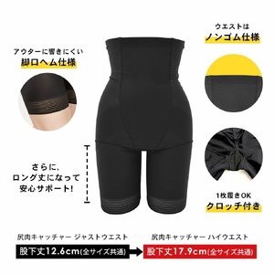 サイズ76:尻肉キャッチャーハイウエスト|補正下着 ショーツ ぽっこりお腹 引き締め 下着 垂れ 響かない お腹引き締め 尻 ガードル ヒップアップ 産後 下腹 ぽっこり パンツ お尻 ガードルショー