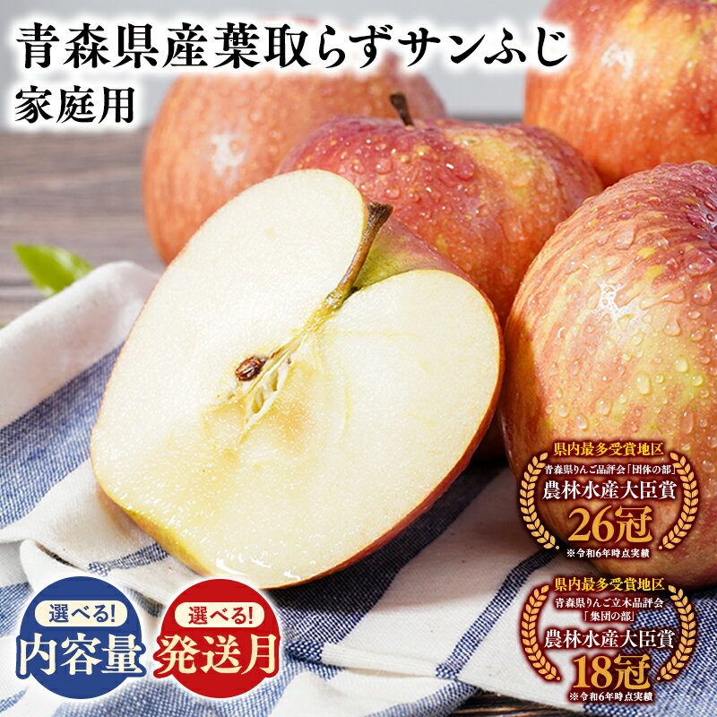 【ふるさと納税】≪内容量と配送月が選べる!≫ 青森県産 訳あり 葉とらずサンふじ 3kg 5kg 10kg 【青森県 平川市 そと川りんご園】11月〜4月発送 家庭用 青森 青森県産 平川 りんご リンゴ 林檎 くだもの 果物 フルーツ 葉とらず サンふじ ふじ
